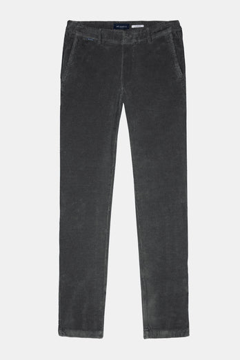 Storms * The Cords dark grey ribbed corduroy fabric men's trousers | MR MARVIS