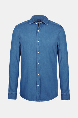 Carlos * The Denim Shirt mid blue men's denim shirt | MR MARVIS