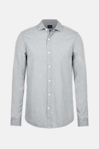 Louis * The Denim Shirt light grey men's denim shirt | MR MARVIS