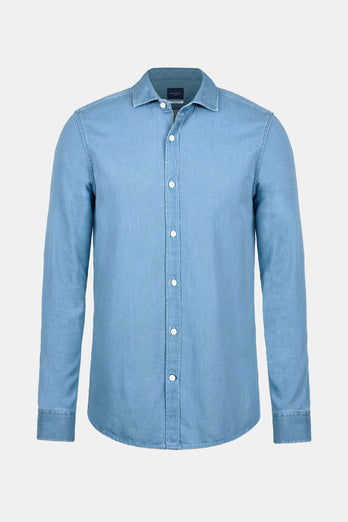 light blue men's denim shirt | MR MARVIS