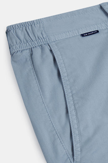 grey blue stretch cotton men's trousers | MR MARVIS