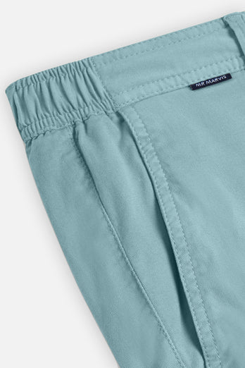 blue green stretch cotton men's trousers | MR MARVIS
