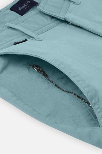 Astons * The Longs blue green stretch cotton men's trousers | MR MARVIS