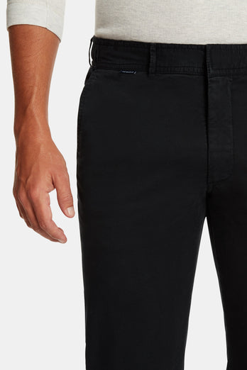 black stretch cotton men's trousers | MR MARVIS