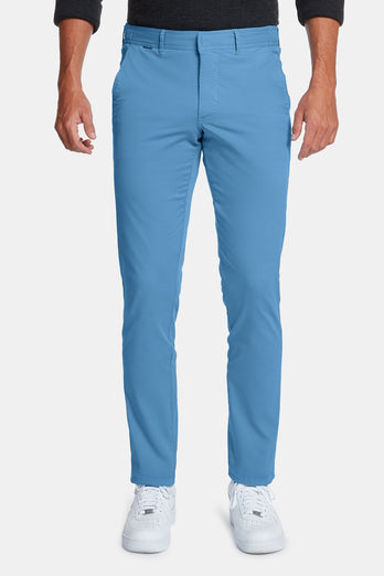 Boulevards * The Longs mid blue stretch cotton men's trousers | MR MARVIS