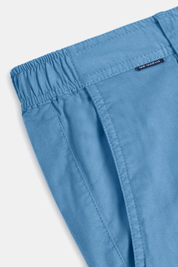 mid blue stretch cotton men's trousers | MR MARVIS