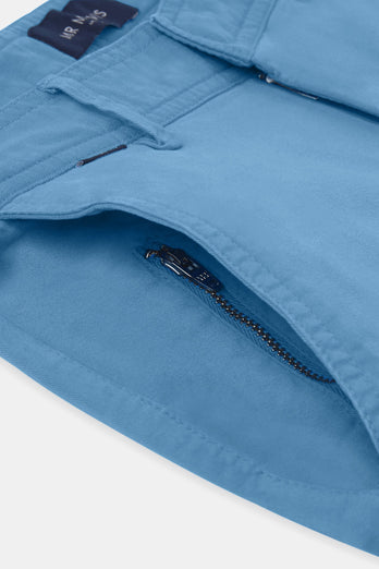 Boulevards * The Longs mid blue stretch cotton men's trousers | MR MARVIS