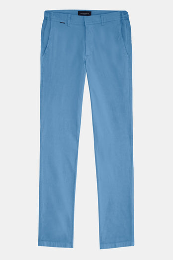 Boulevards * The Longs mid blue stretch cotton men's trousers | MR MARVIS