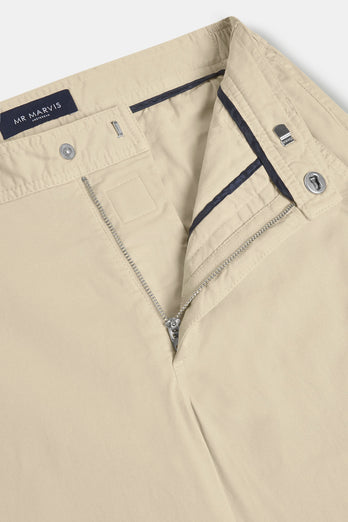 beige stretch cotton men's trousers | MR MARVIS
