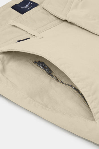 Gazettes * The Longs beige stretch cotton men's trousers | MR MARVIS