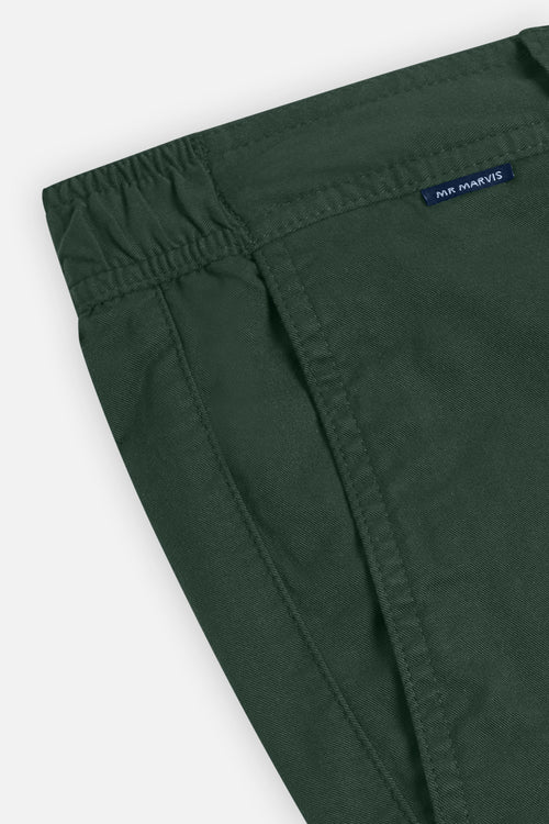 dark green stretch cotton men's trousers | MR MARVIS
