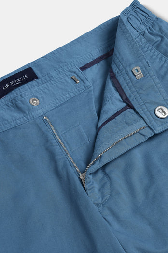 blue stretch cotton men's trousers | MR MARVIS