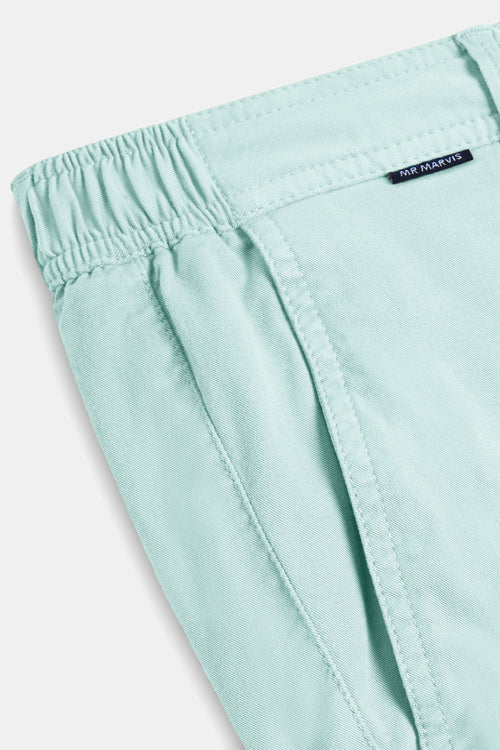 mint green stretch cotton men's trousers | MR MARVIS