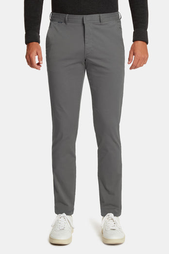 Newmans * The Longs mid grey stretch cotton men's trousers | MR MARVIS