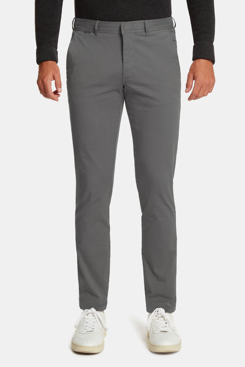mid grey stretch cotton men's trousers | MR MARVIS