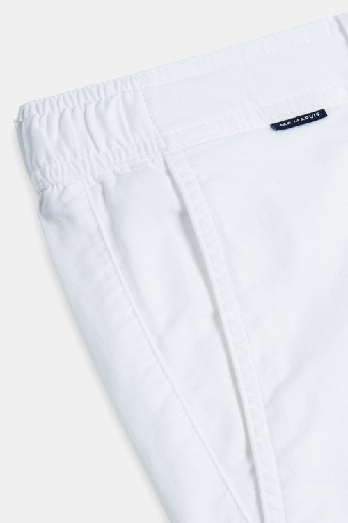 all white stretch cotton men's trousers | MR MARVIS