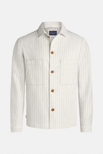 Coconuts Pinstripe * The Linen Shacket