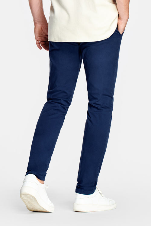 dark blue stretch cotton men's trousers | MR MARVIS