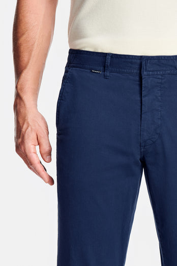 dark blue stretch cotton men's trousers | MR MARVIS