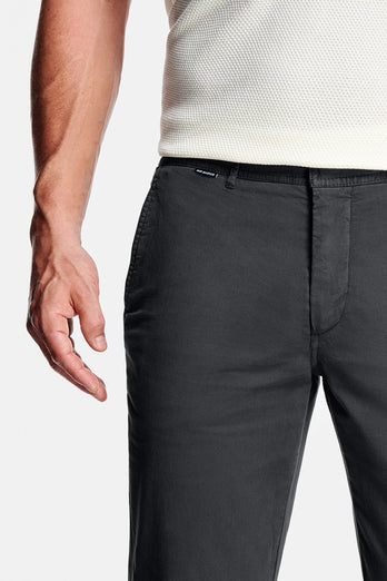 dark grey stretch cotton men's trousers | MR MARVIS