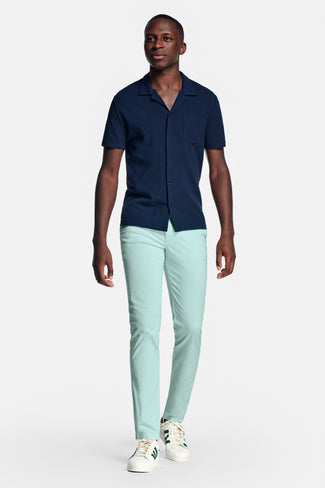 mint green stretch cotton men's trousers | MR MARVIS