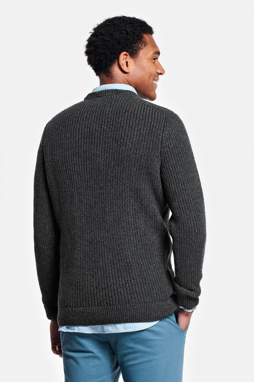 dark grey men's knitted jumper | MR MARVIS