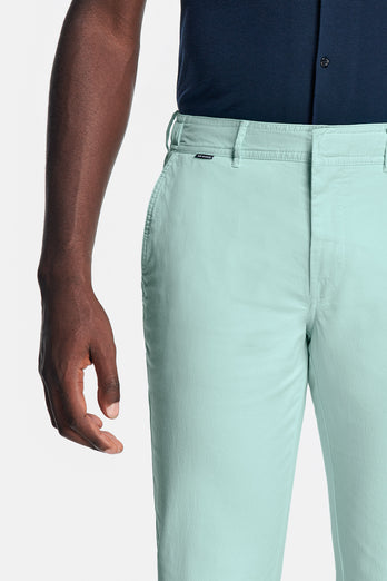 mint green stretch cotton men's trousers | MR MARVIS