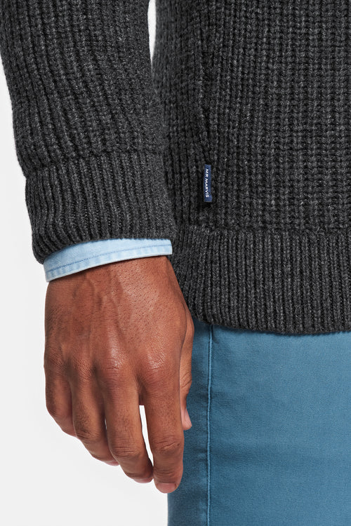 dark grey men's knitted jumper | MR MARVIS