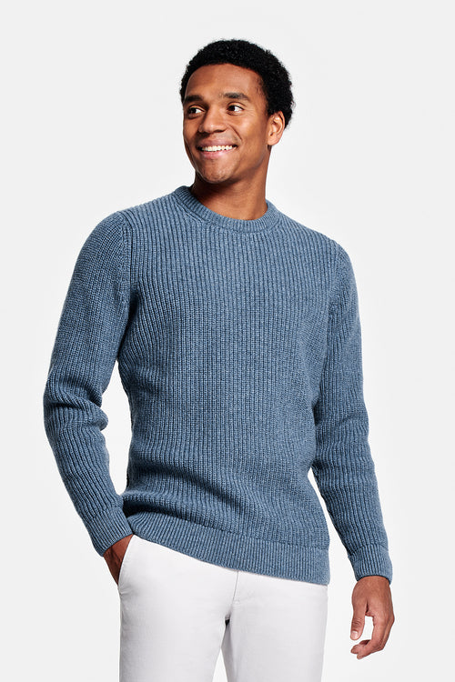 blue men's knitted jumper | MR MARVIS