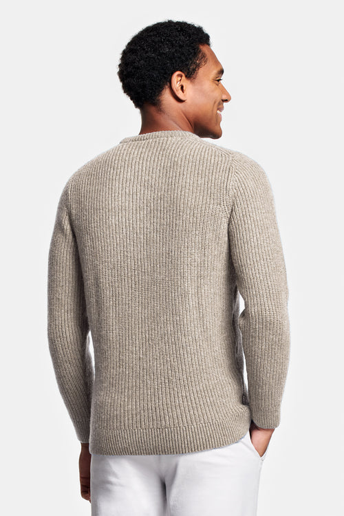 mid brown men's knitted jumper | MR MARVIS