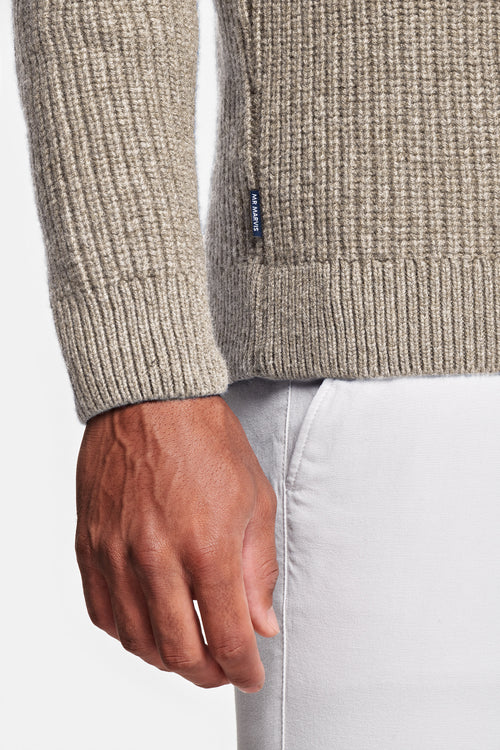 mid brown men's knitted jumper | MR MARVIS