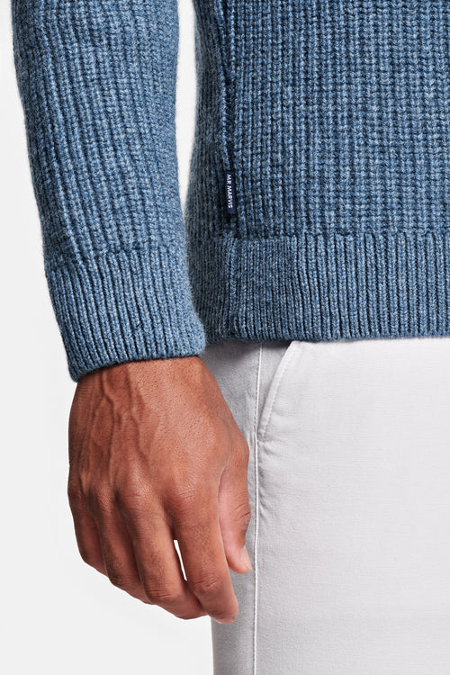 blue men's knitted jumper | MR MARVIS