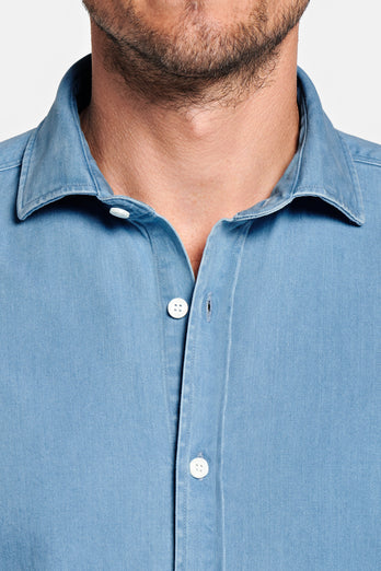 light blue men's denim shirt | MR MARVIS