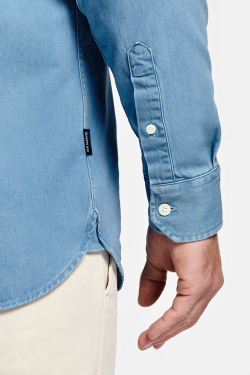 light blue men's denim shirt | MR MARVIS