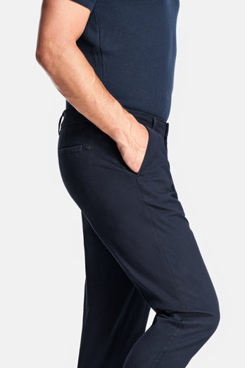 black blue heavy stretch cotton men's trousers | MR MARVIS