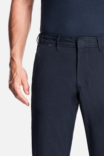 black blue heavy stretch cotton men's trousers | MR MARVIS