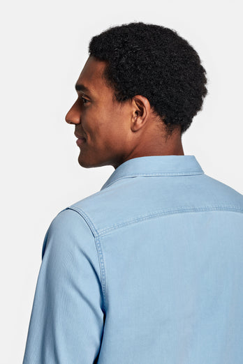 ultra light blue men's denim shirt | MR MARVIS