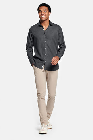 dark grey men's denim shirt | MR MARVIS