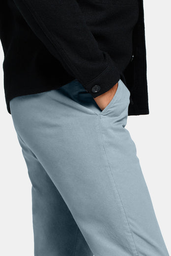 grey blue heavy stretch cotton men's trousers | MR MARVIS