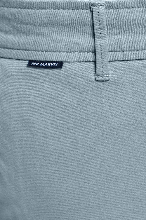 grey blue heavy stretch cotton men's trousers | MR MARVIS