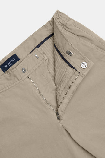 mid brown heavy stretch cotton men's trousers | MR MARVIS