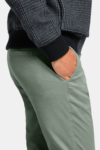 green heavy stretch cotton men's trousers | MR MARVIS