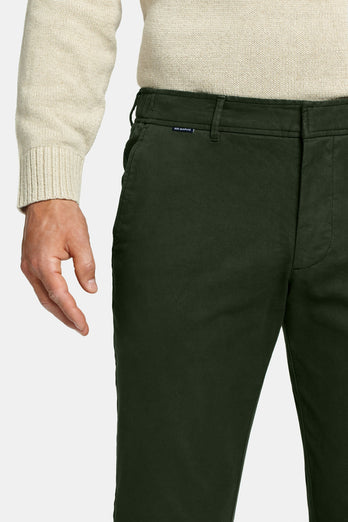 dark green heavy stretch cotton men's trousers | MR MARVIS