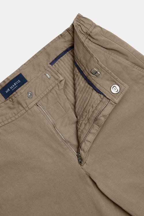 brown heavy stretch cotton men's trousers | MR MARVIS