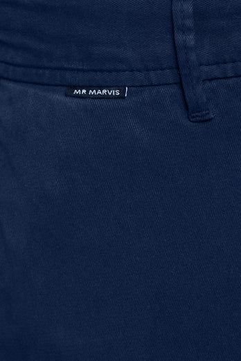 dark blue heavy stretch cotton men's trousers | MR MARVIS