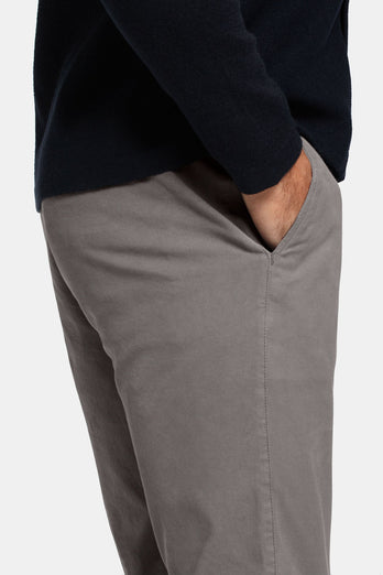 mid grey heavy stretch cotton men's trousers | MR MARVIS