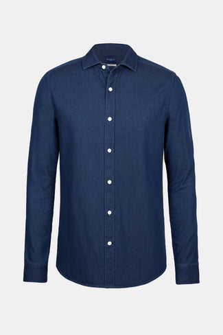 dark blue men's denim shirt | MR MARVIS