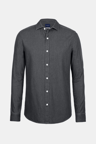 dark grey men's denim shirt | MR MARVIS