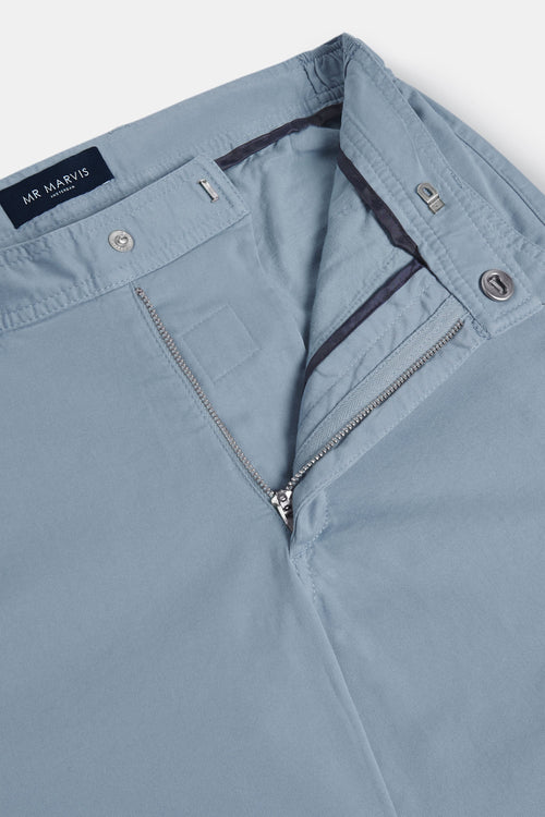 grey blue stretch cotton men's trousers | MR MARVIS