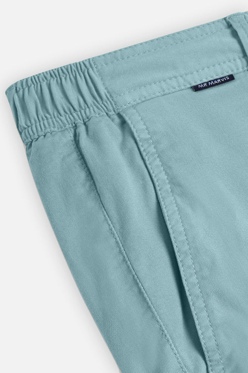 blue green stretch cotton men's trousers | MR MARVIS